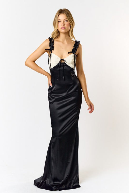 SLVLESS SATIN MAXI DRESS